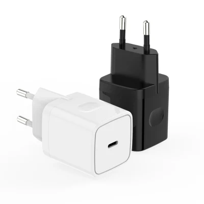 Adaptador de viagem direto da fábrica da UE Pd20W USB C Carregador Tipo C Cabo Cargador Carregador de parede de carregamento rápido para iPhone 20W Charge