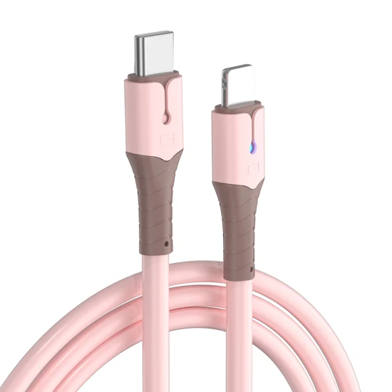 Cabo de dados de carregamento colorido, velocidade de silicone líquido 3a, resistência à flexão super macia, pd, carga rápida, dados c, cabo usb