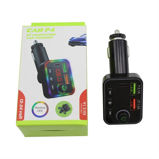 Fonte de alimentação Bluetooth Transmissor FM Carregador de carro com suporte para MP3 Player