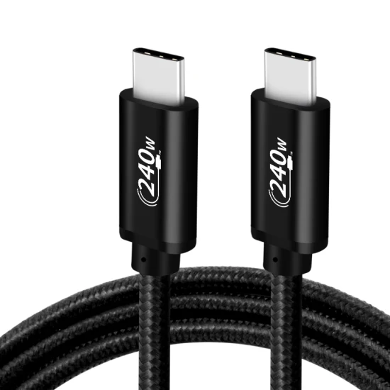 Poderoso cabo de carregamento rápido 48V 5A Cabo USB C Pd 240W USB 2.0 Type C para cabo Type C para carregamento de telefone MacBook