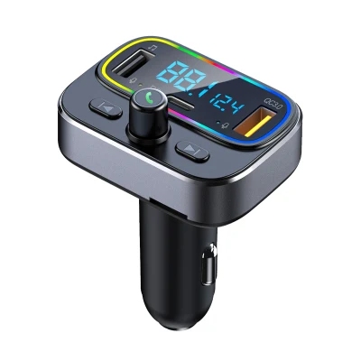 QC 3.0 Pd 20 W Carregador USB para carro Bluetooth Transmissor FM Adaptador de rádio sem fio Kit mãos